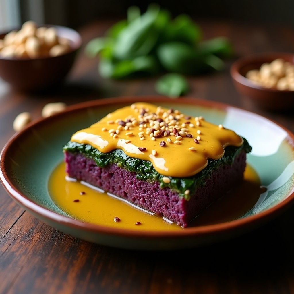 Pastel de Papa Morada y Espinacas: Receta Boliviana en Olla Lenta y Vegana
