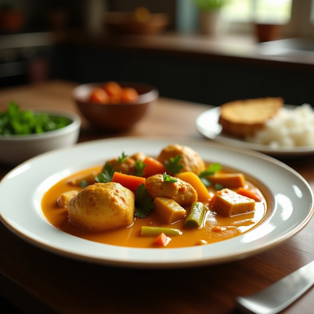 Pollo al Curry Cremoso con Leche de Coco y Verduras: Receta Casera Fácil en 35 Minutos