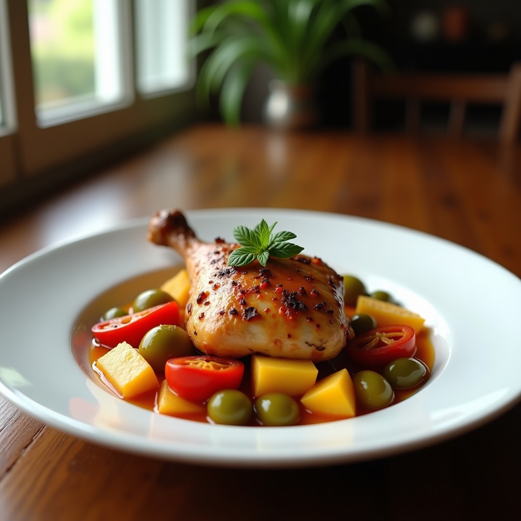 Pollo al Horno con Patatas y Pimientos del Piquillo: Receta Jugosa y Fácil con Toque Español