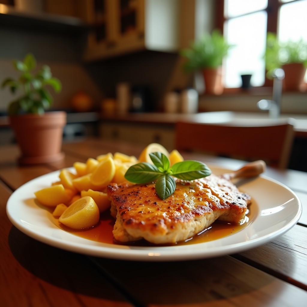 Pollo Asado al Limón y Romero con Patatas Panadera: Receta Fácil y Jugosa