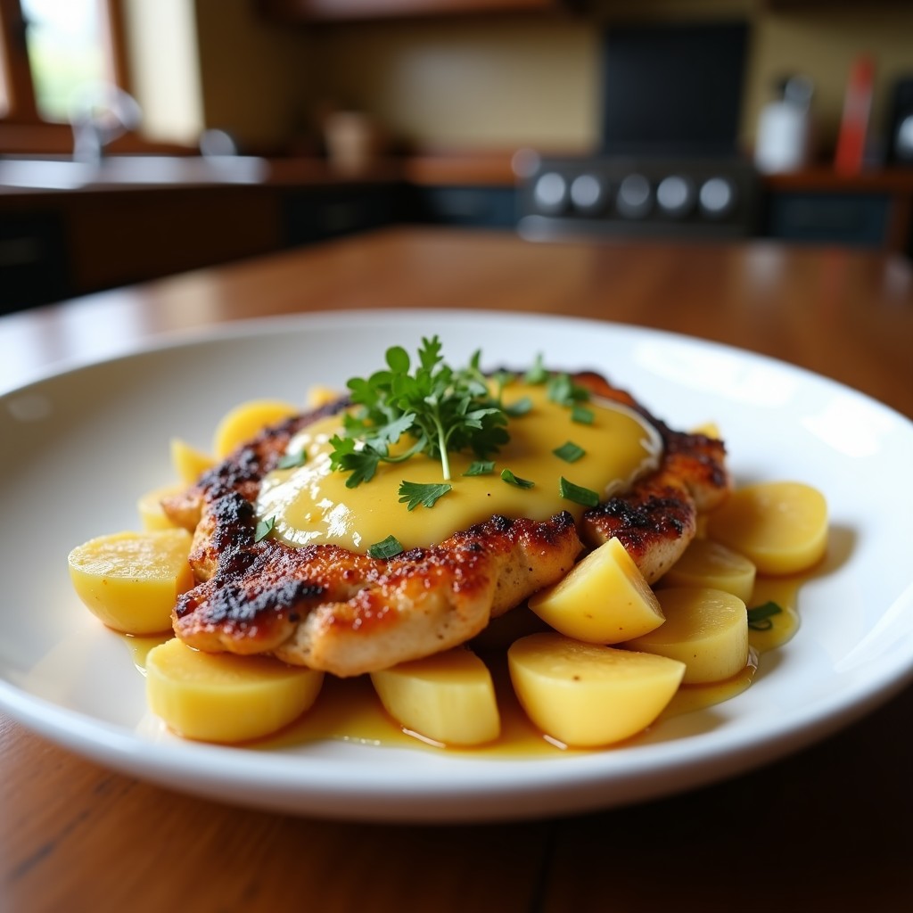 Pollo Asado al Limón y Ajo con Patatas Rústicas al Romero: Receta Jugosa y Fácil en 60 Minutos