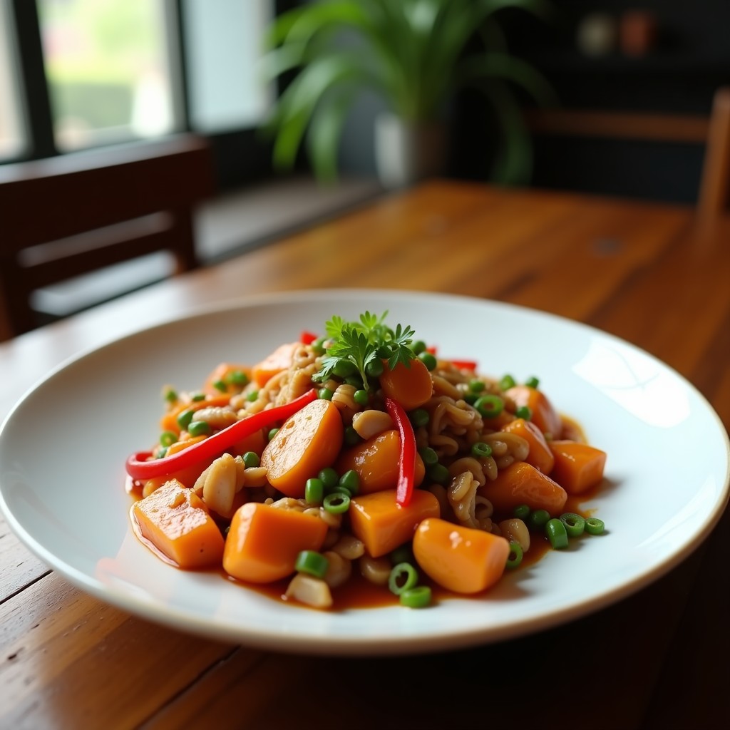 Pollo Kung Pao casero con pollo jugoso, cacahuetes crujientes y salsa picante, lista en 25 minutos