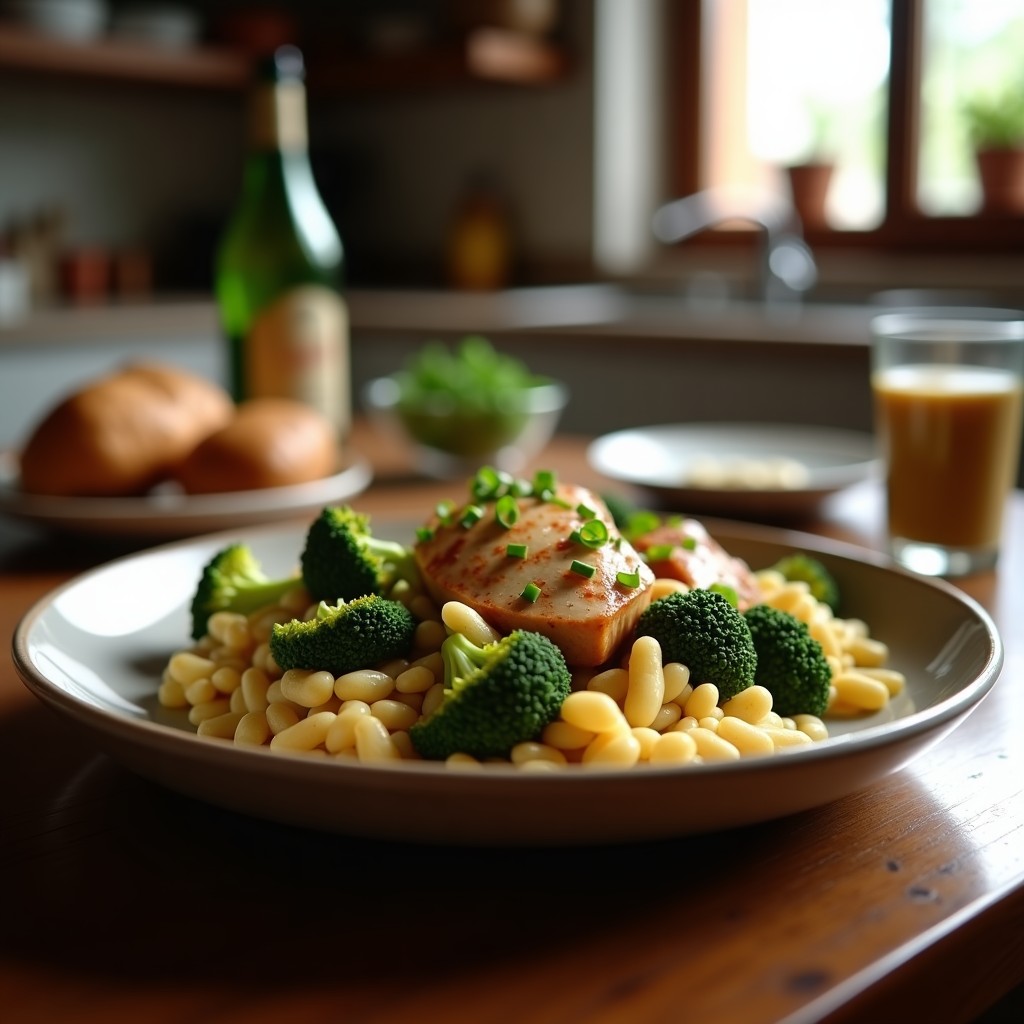 Salteado Rápido de Pollo y Brócoli con Salsa Cremosa de Cacahuete y Jengibre: Receta Fácil en 20 Minutos