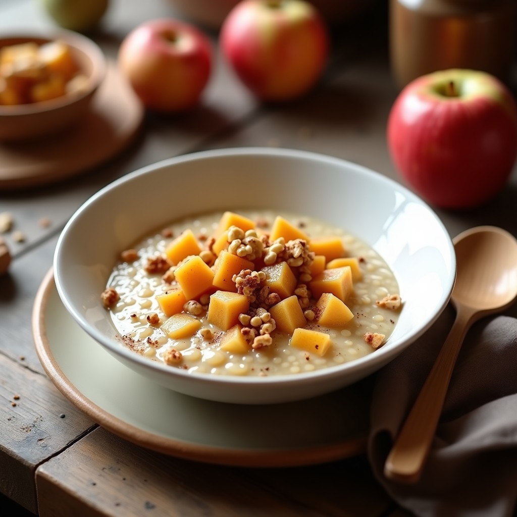 Porridge de Amaranto y Canela con Compota de Manzana: Desayuno Antiinflamatorio en Olla Express
