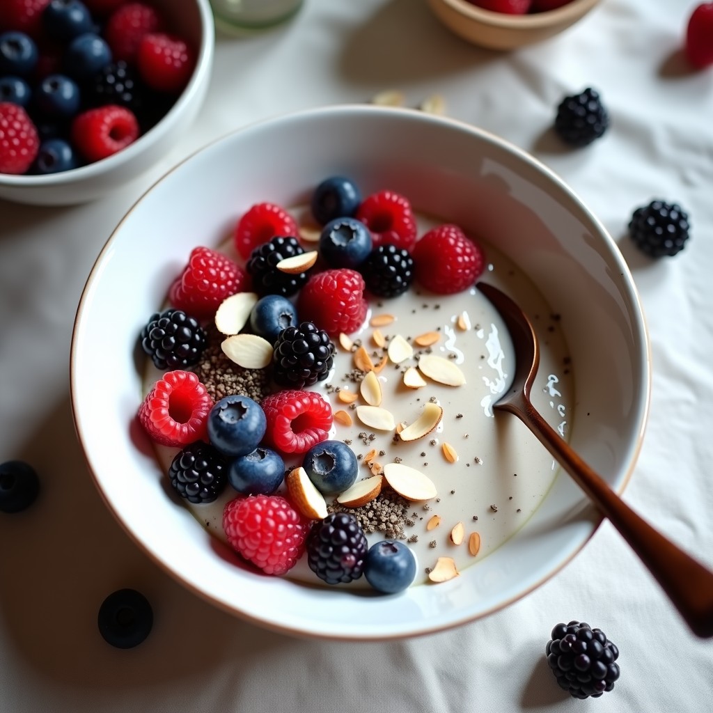 Porridge de Amaranto con Leche de Cardo y Frutos Rojos: Desayuno Sin Gluten y Antioxidante