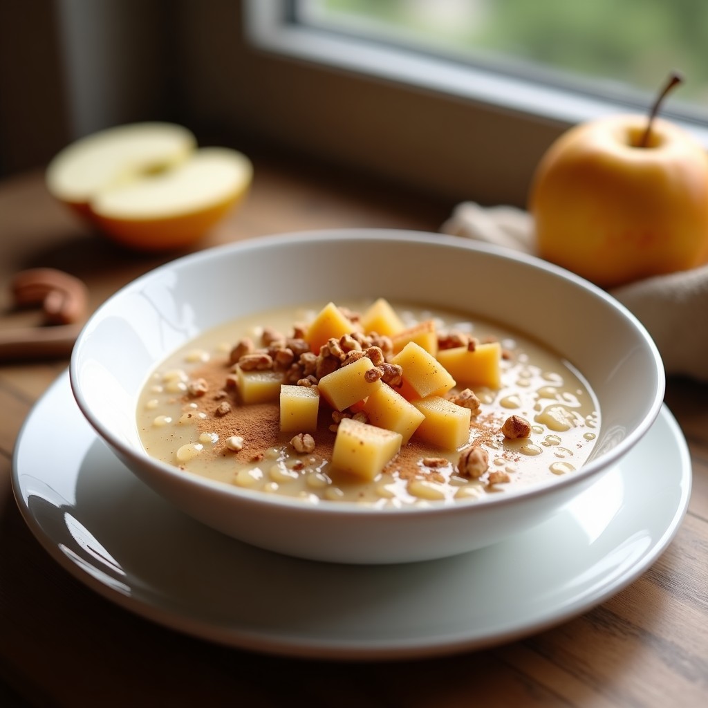 Porridge de Quinoa y Canela con Compota de Manzana: Desayuno Vegano Sin Azúcar Añadido
