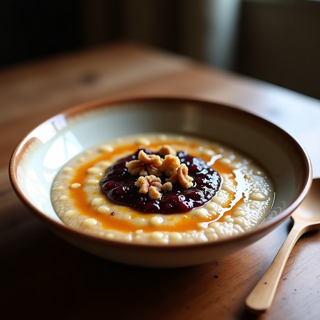 Porridge de Quinoa con Compota de Higo Negro: Desayuno Sin Azúcar y Alta en Fibra