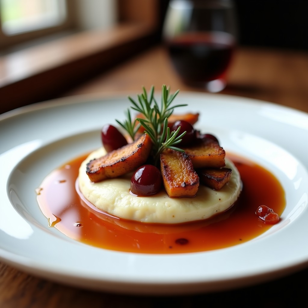Presa Ibérica con puré de Coliflor y Salsa de Ciruelas: Receta Gourmet en Olla Express