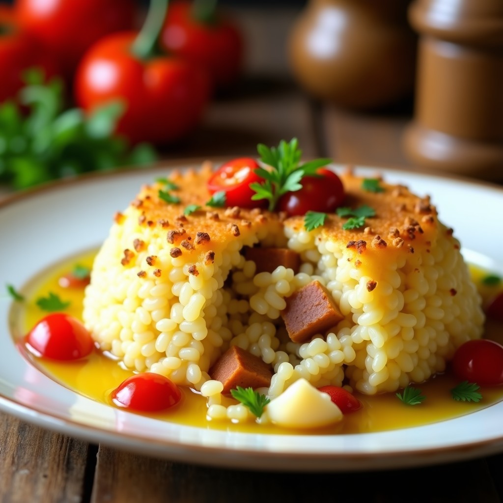 Pudín de Arroz Salado con Atún y Pimientos Asados: Receta en Olla Lenta Sin Lactosa