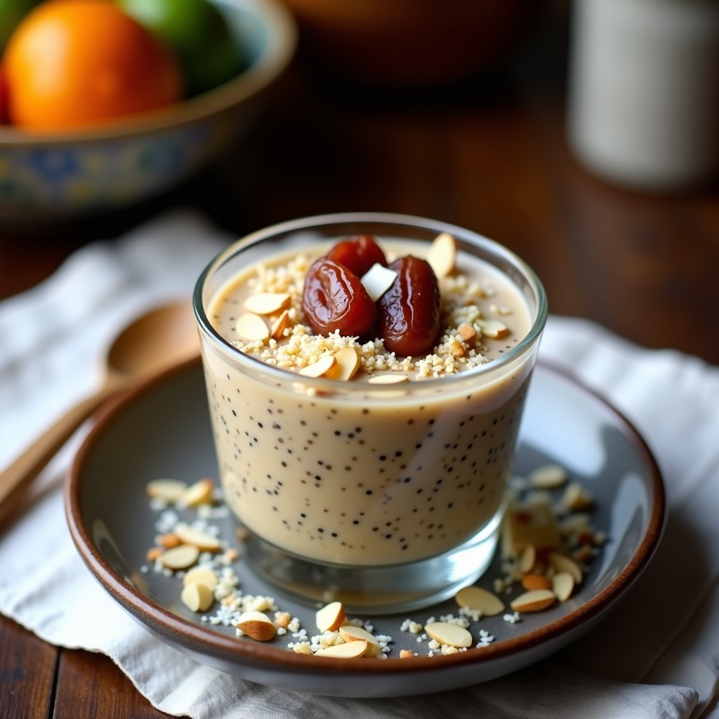 Pudín de Chía con Leche de Camello y Dátiles: Postre Árabe Sin Lactosa y Energético