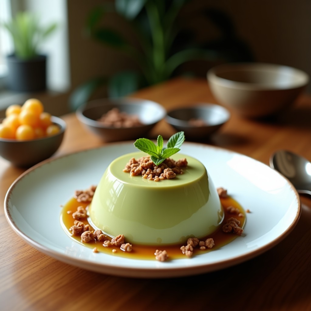 Pudín de Chía y Matcha con Leche de Avellana: Desayuno Keto y energético