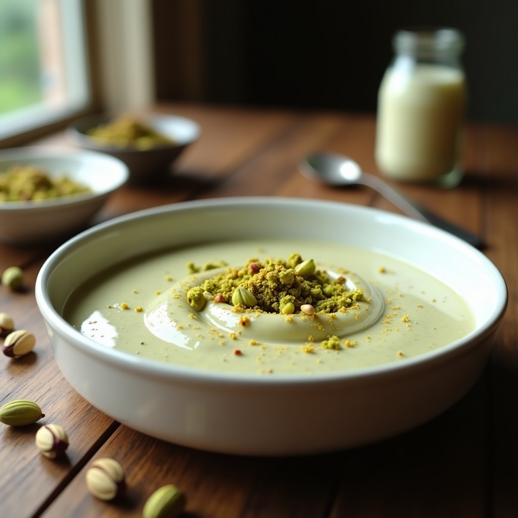 Pudín de Chía con Leche de Pistacho y Cardamomo: Receta Nocturna Sin Lácteos