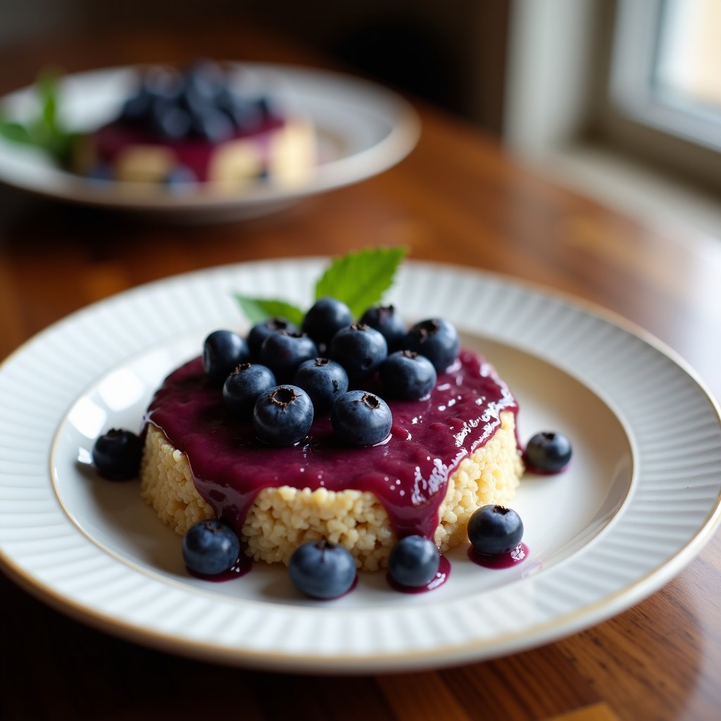 Pudín de Quinoa y Arándanos: Desayuno Sin Gluten y Alta en Proteína Vegetal
