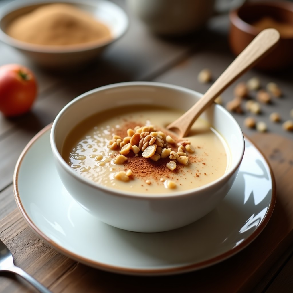 Pudín de Quinoa con Leche de Almendras y Canela: Desayuno Sin Gluten y Sin Azúcar