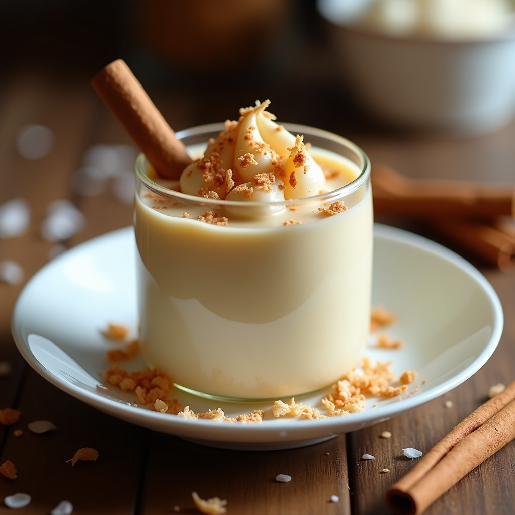 Pudín de Tapioca con Leche de Avena y Canela: Postre Brasileño Sin Lactosa