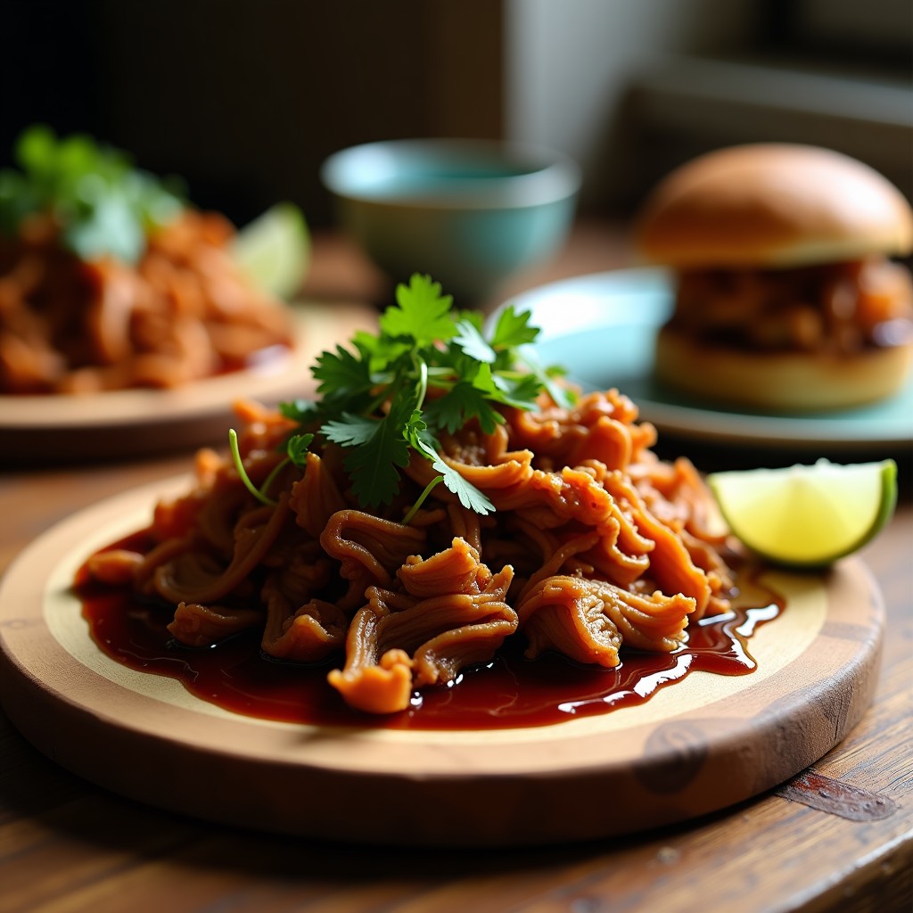 Pulled Pork de Setas Ostra: Receta Vegana con BBQ de Dátiles y Airfryer