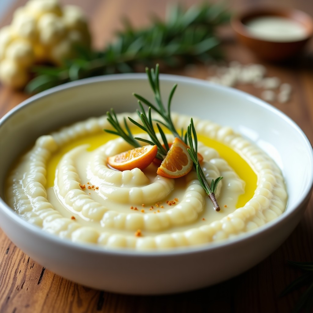 Puré de Coliflor con Ajo Asado y Romeros: Receta Keto y Sin Lactosa en 20 Minutos