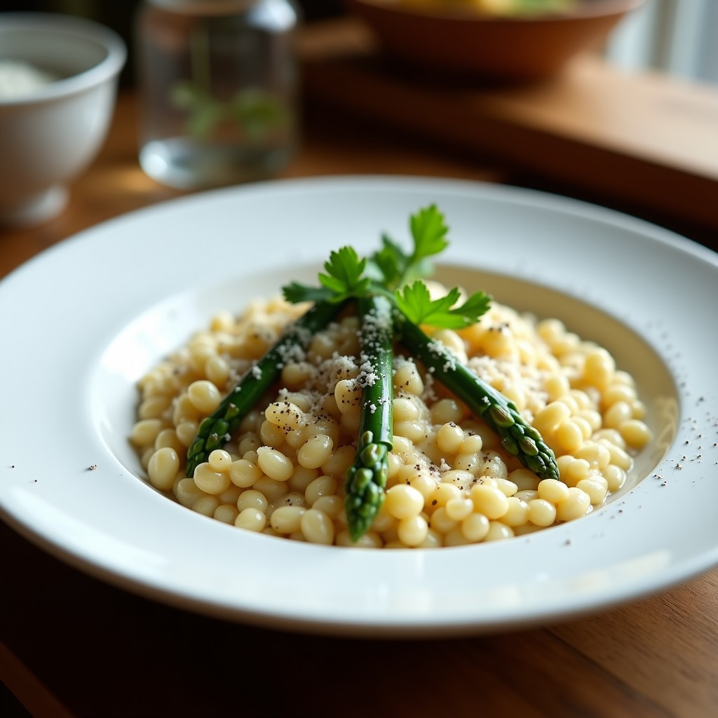 Risotto de Avena y Espárragos: Receta Sin Gluten en Airfryer y Cremosa