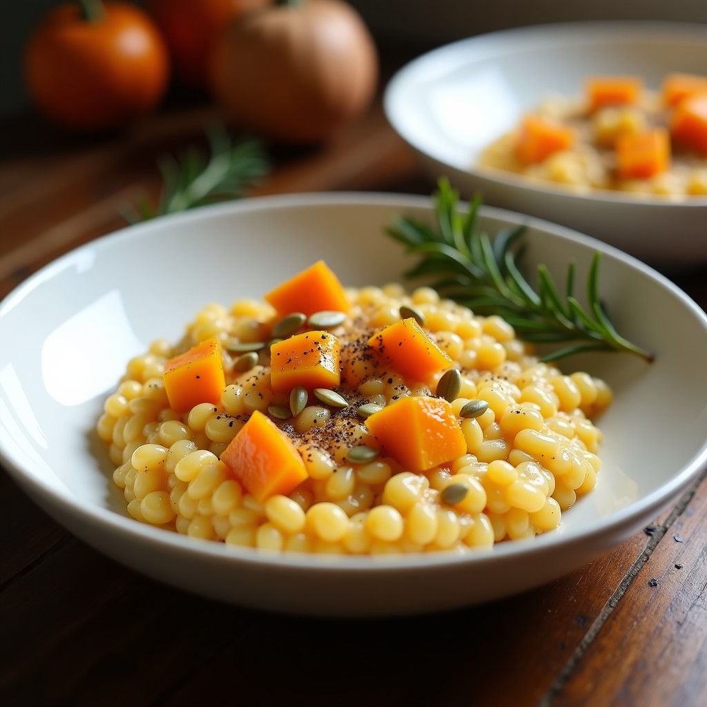 Risotto de Calabaza Butternut y Queso Azul Vegano: Receta en Thermomix Sin Lactosa