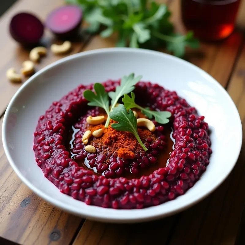 Risotto de Remolacha Ahumada: Receta Vegana en Airfryer con Toque a Leña