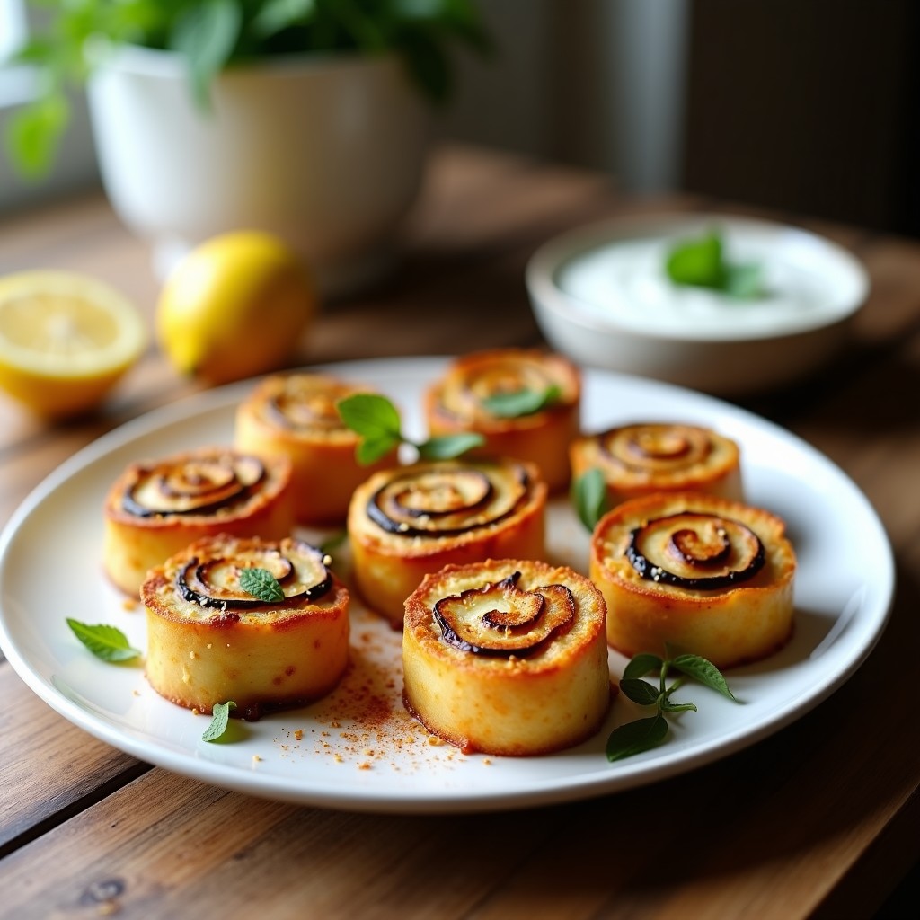 Rollitos de Berenjena y Queso Halloumi: Aperitivo Griego en Airfryer Sin Aceite