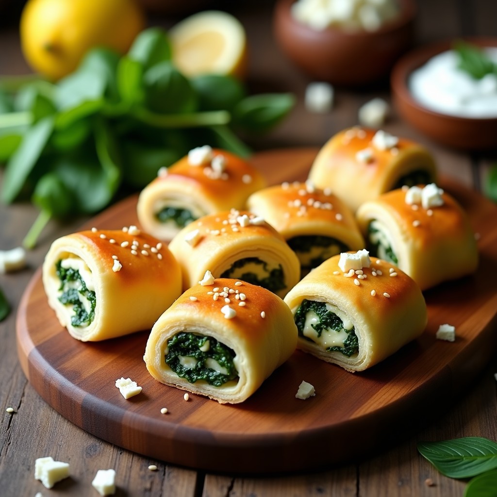 Rollitos de Hojaldre de Espinaca y Queso Feta: Aperitivo Rápido en Thermomix