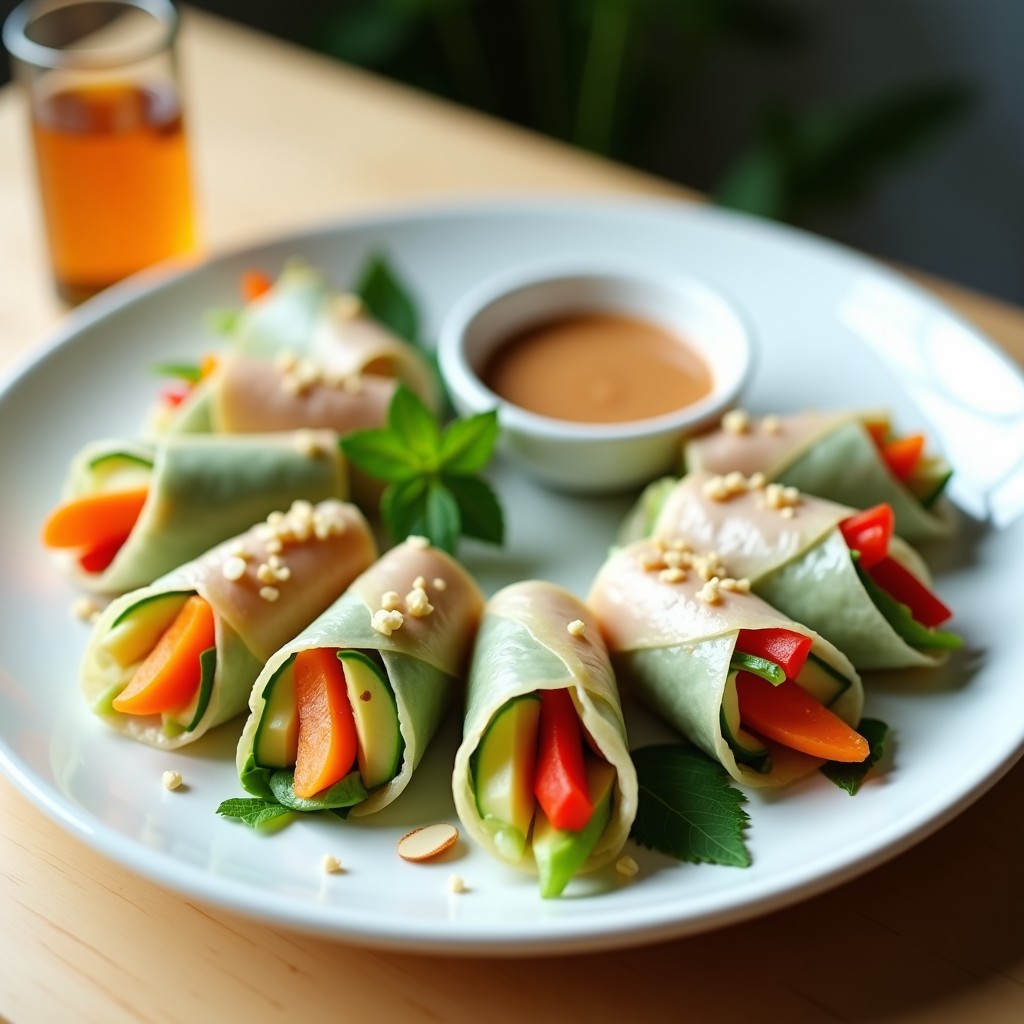Rollitos de Primavera Crudiveganos: Receta con Papel de Arroz y Verduras en 15 Minutos