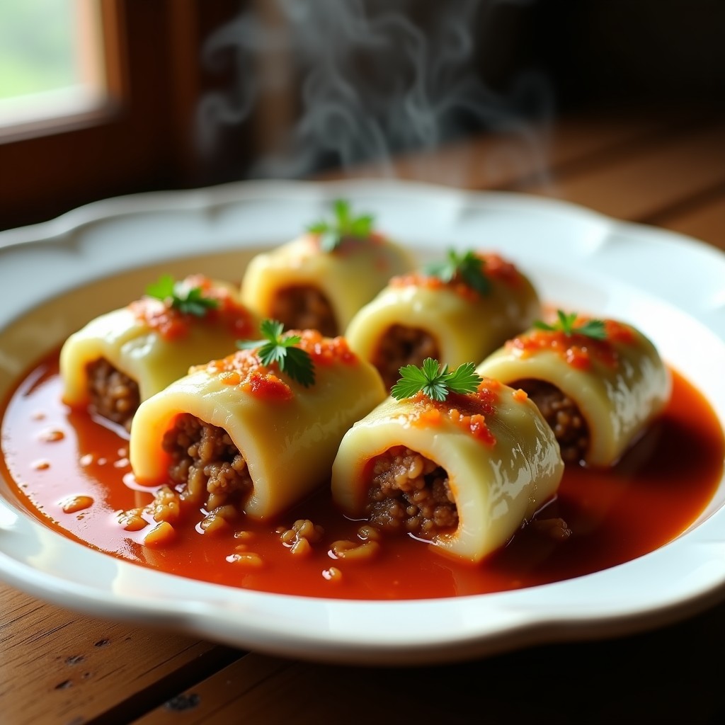 Rollos de Col Rellena con Carne Picada: Receta Tradicional en 30 Minutos