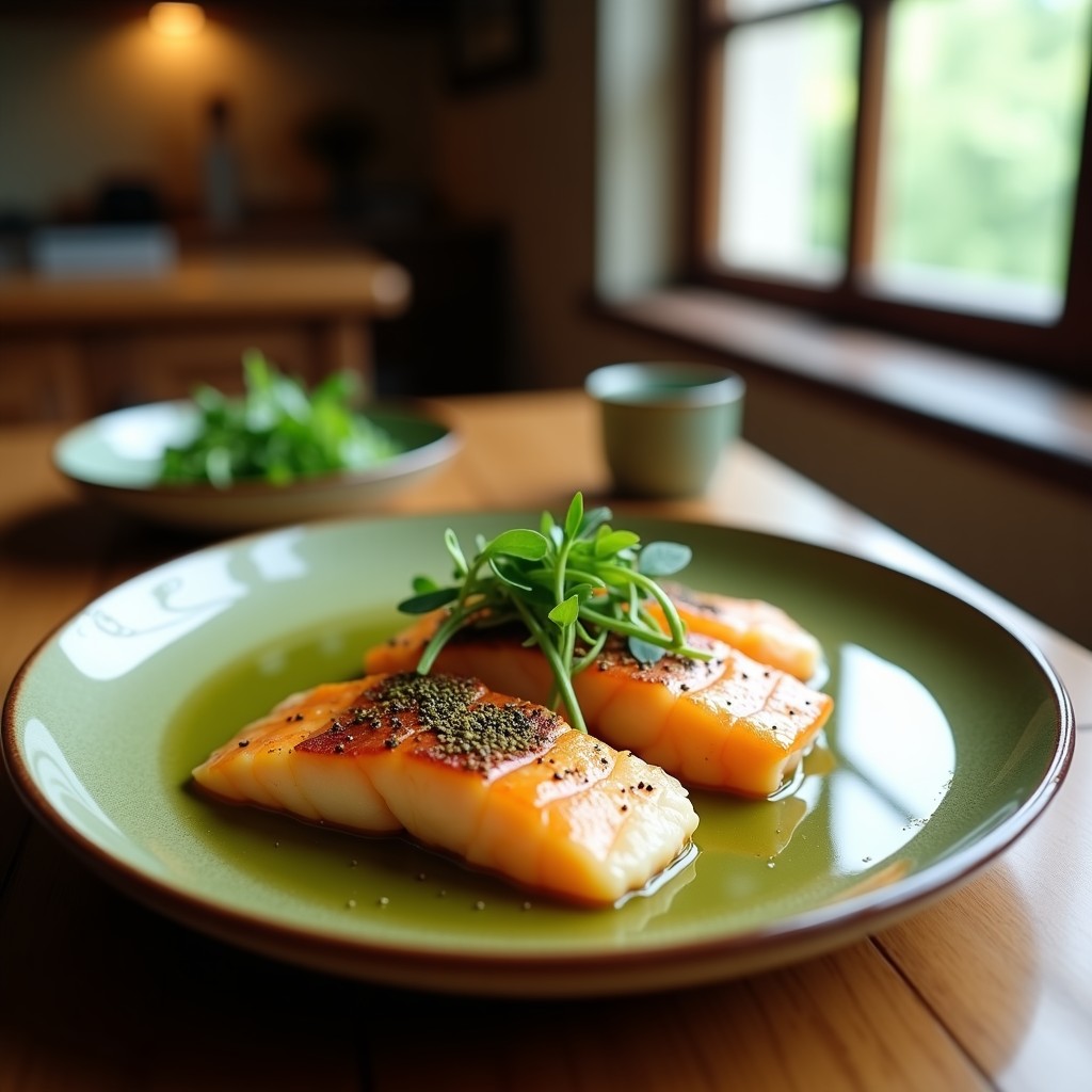 Salmón Glaseado al Miso Verde en Airfryer: Receta Japonesa Rápida, Jugosa y Llena de Umami