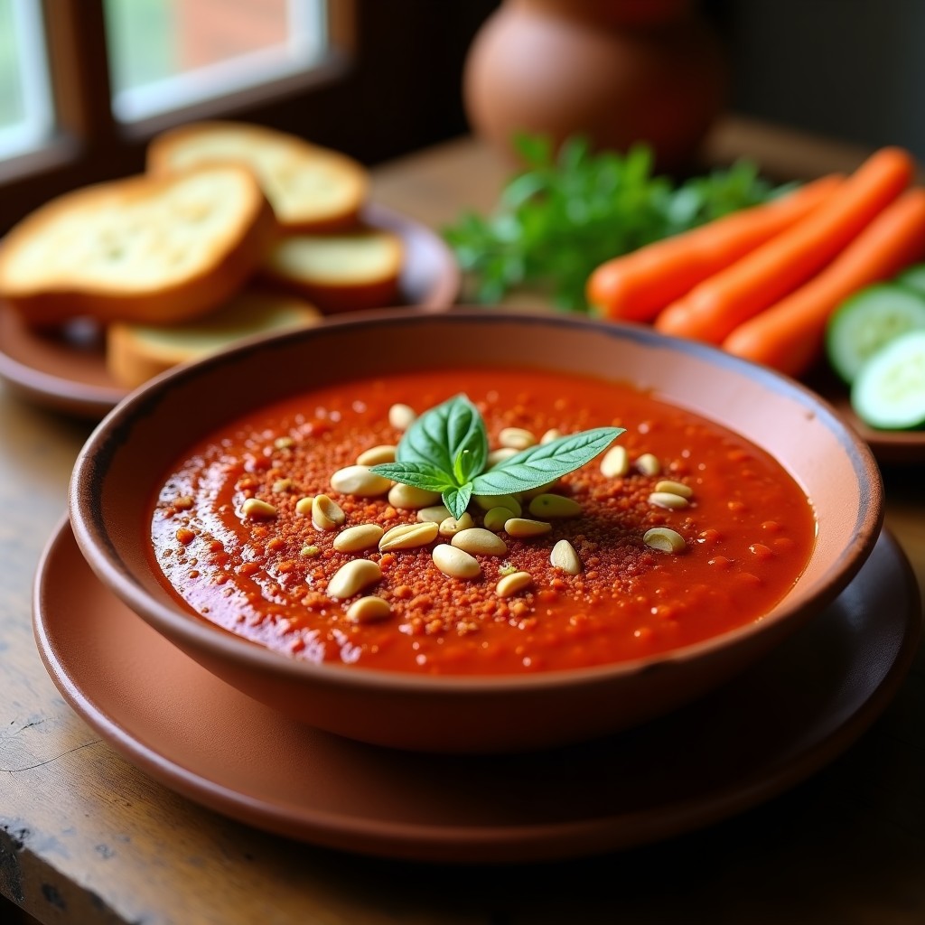 Salsa Romesco de Pimientos Choriceros y Cacahuetes: Receta Española Vegana para Tupper
