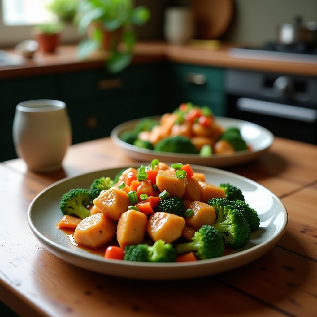 Salteado Rápido de Pollo y Brócoli con Salsa de Ostras y Anacardos: Receta China Fácil en 20 Minutos