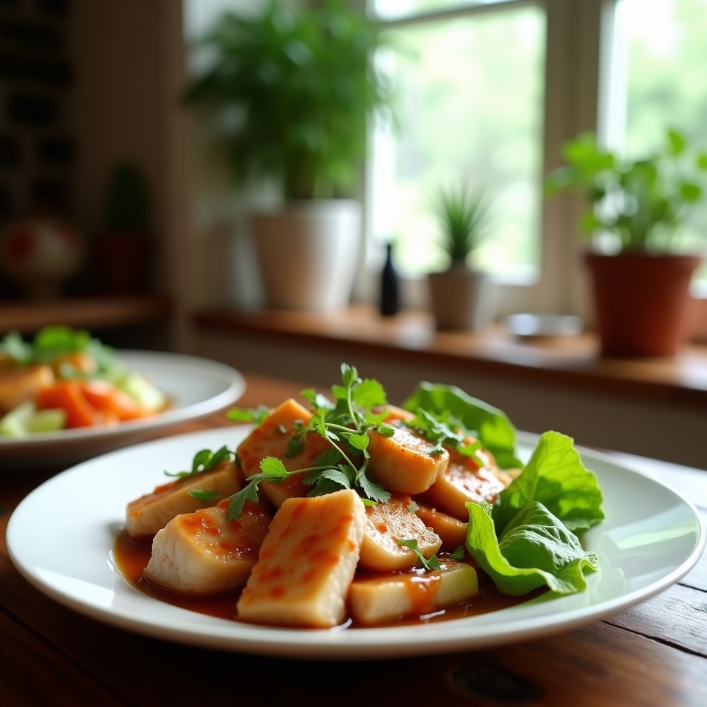 Salteado Rápido de Pavo y Pak Choi con Salsa de Ostras: Receta China Fácil y Llena de Umami en 20 Minutos