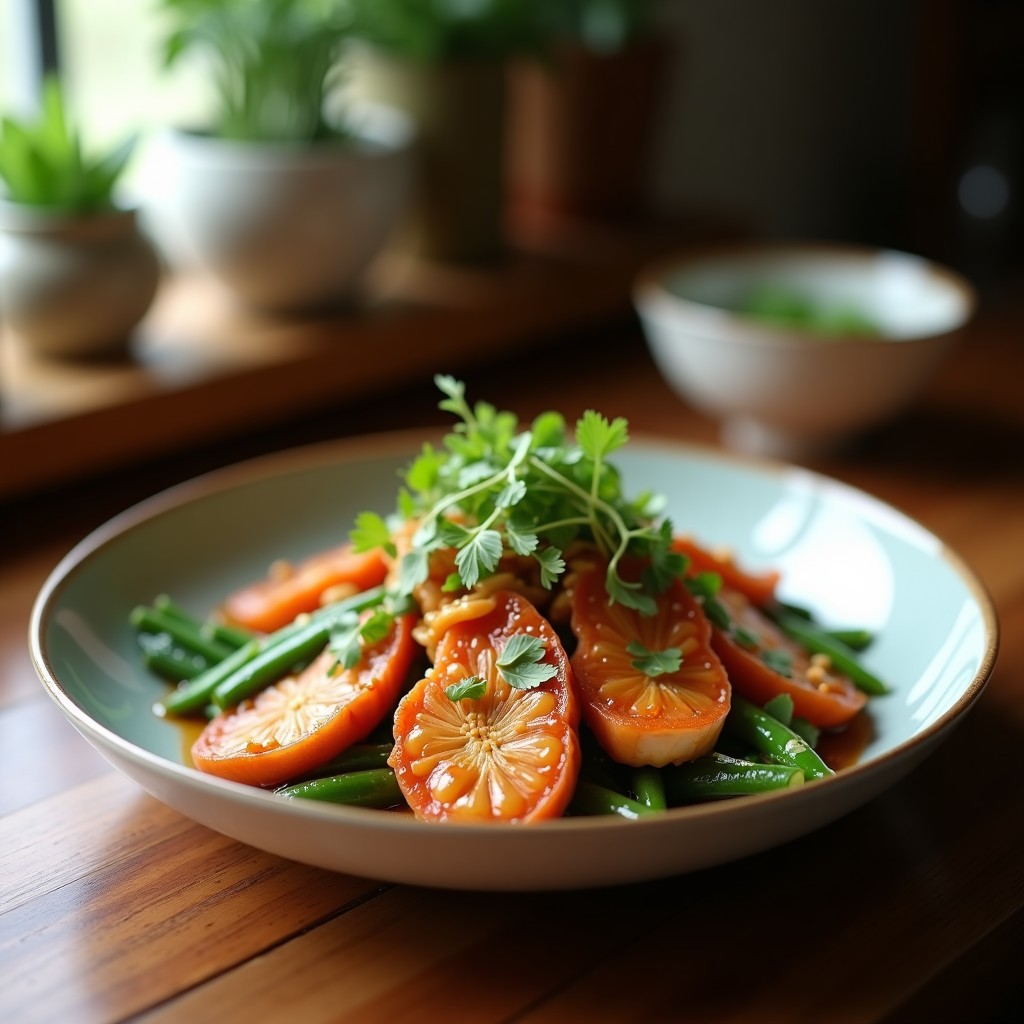 Salteado Rápido de Pavo y Verduras Crujientes con Salsa Hoisin y Jengibre: Receta China Fácil en 20 Minutos