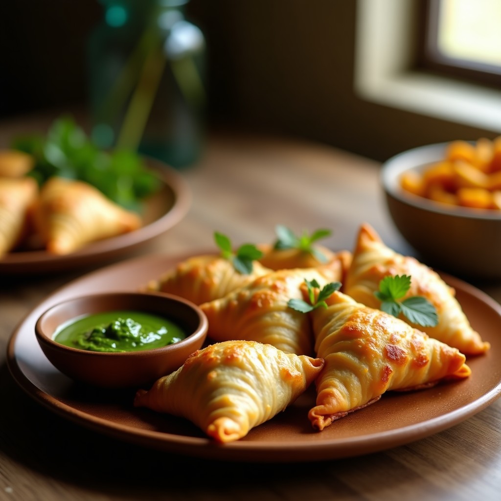 Samosa de Calabaza y Guisantes: Receta en Airfryer Sin Masa y Vegana