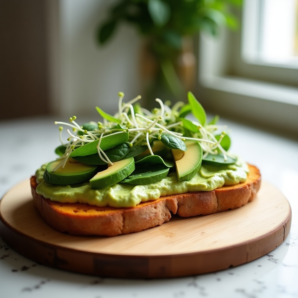 Sándwich de Pan de Batata y Hummus de Habas con Germinados: Receta Vegana y Sin Harina en 10 Minutos