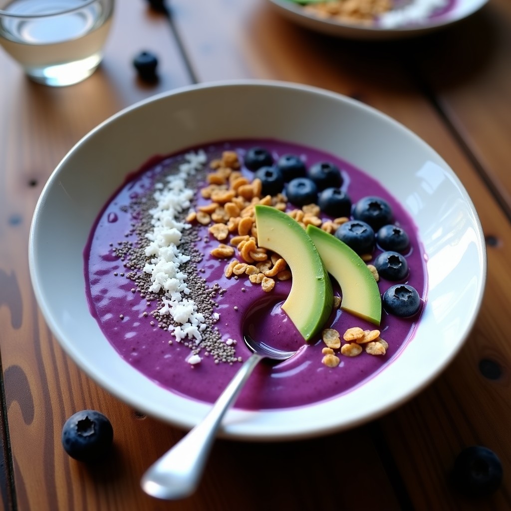 Smoothie Bowl Morado con Café Colombiano: Receta Energizante y Alta en Antioxidantes