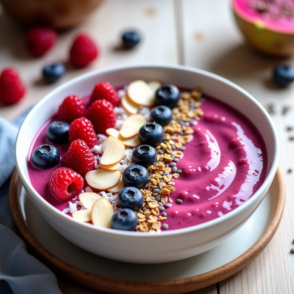 Smoothie Bowl de Pitaya y Chía: Desayuno Vegano Antioxidante en 5 Minutos