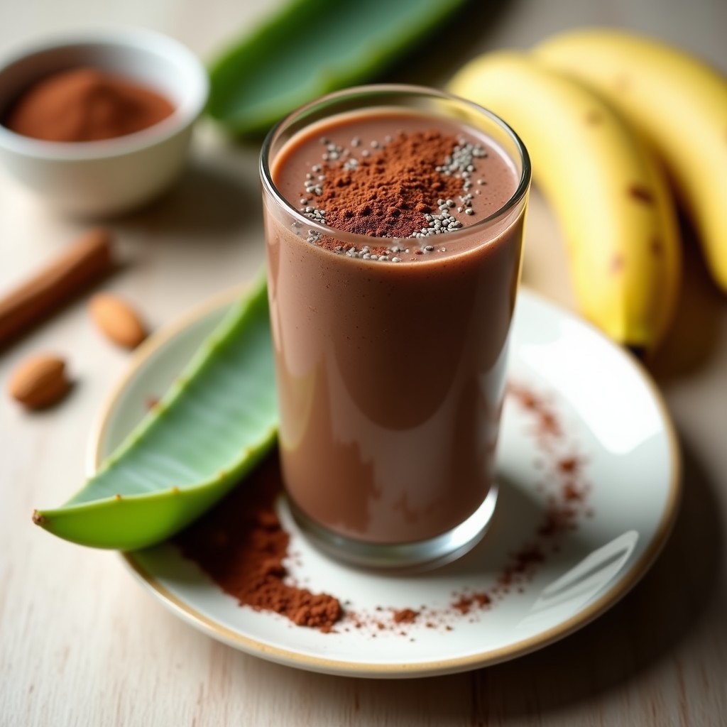 Smoothie de Cacao Crudo y Aloe Vera: Batido Detox y Energético en 5 Minutos
