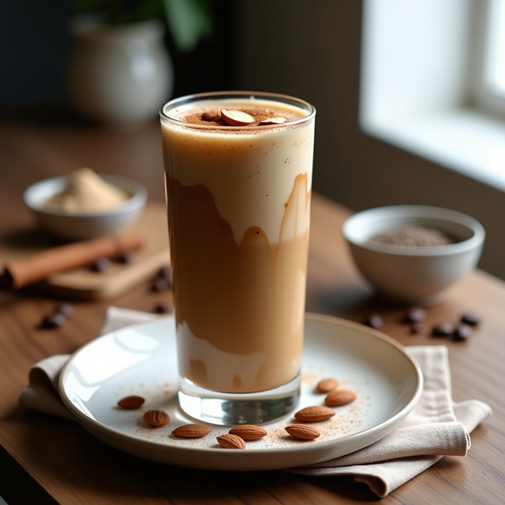 Smoothie de Café Frío con Proteína y Canela: Bebida Energética Keto para el Gimnasio