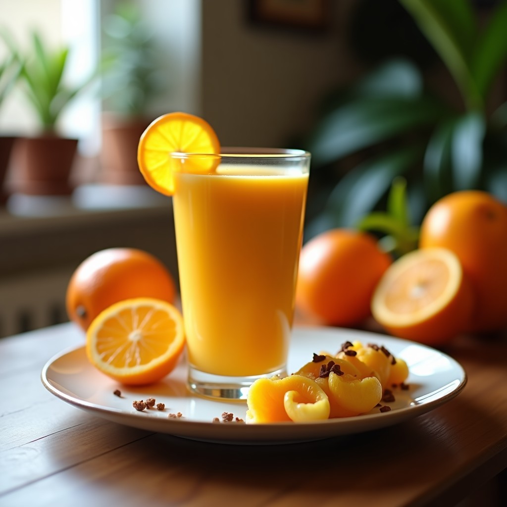 Smoothie de Cúrcuma y Naranja Sanguina: Bebida Detox y Energizante para el Invierno