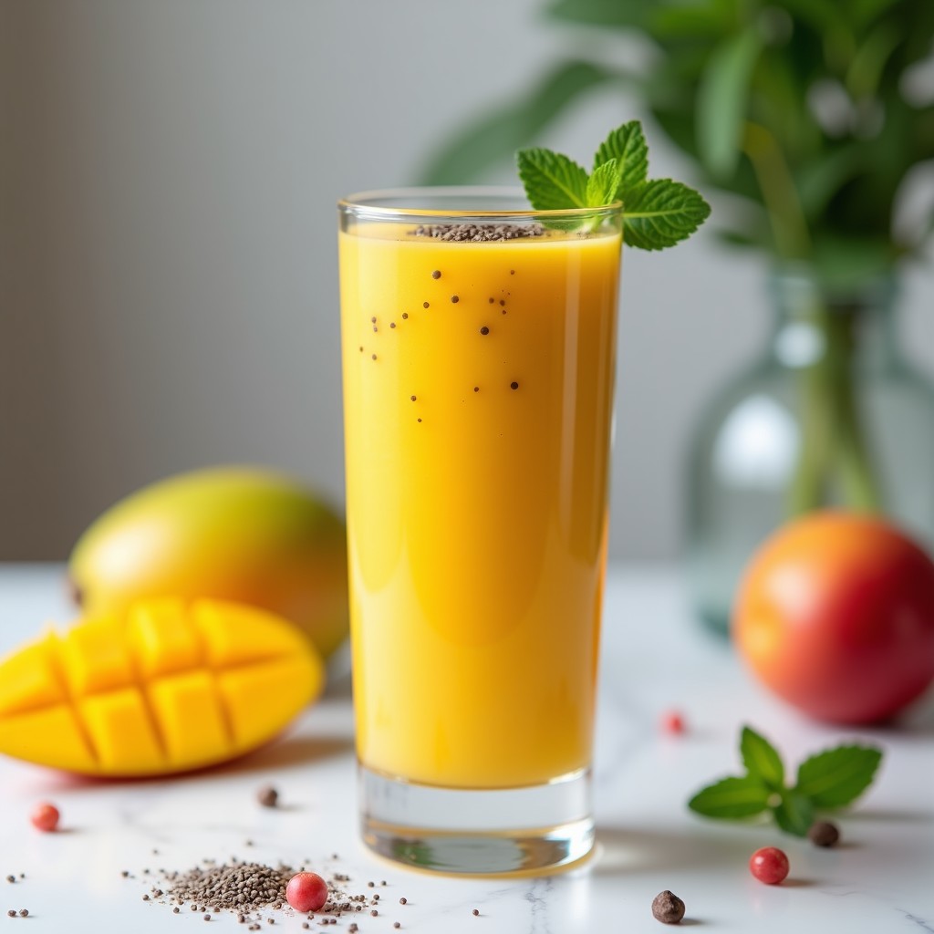 Smoothie de Mango y Pimienta Rosa: Bebida Detox Afrodisíaca en 5 Minutos