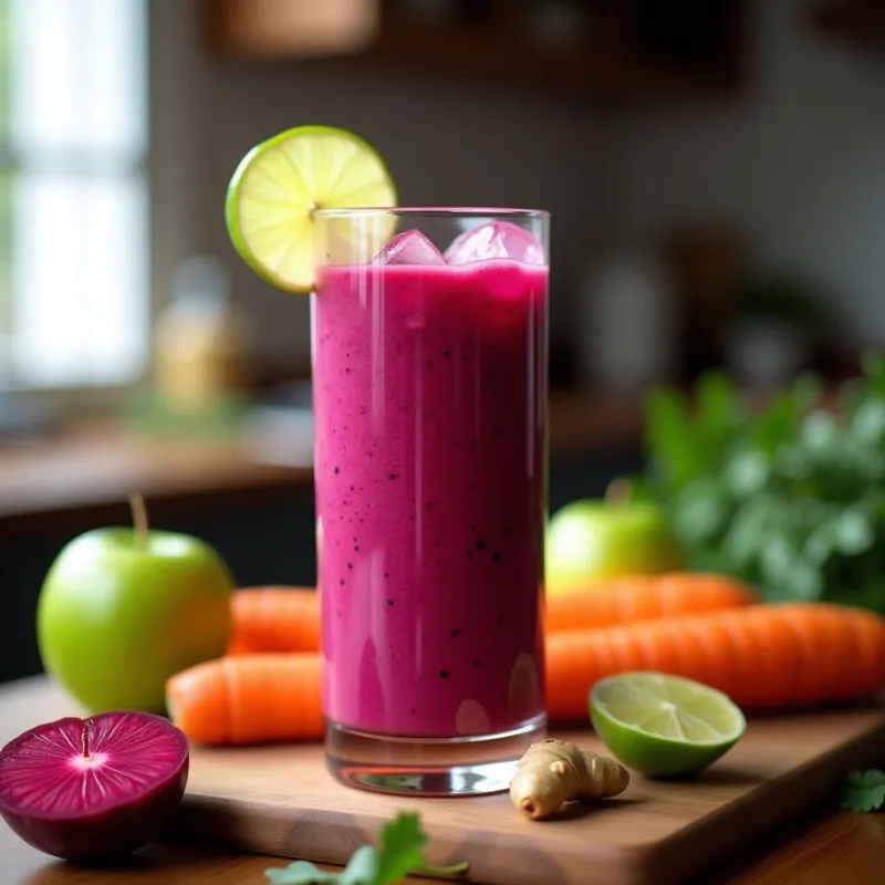 Smoothie de Remolacha y Zanahoria con Jengibre: Receta Detox y Energética en 5 Minutos