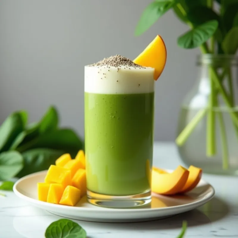 Smoothie Verde Proteico: Receta con Espinaca y Mango para Energía Diaria
