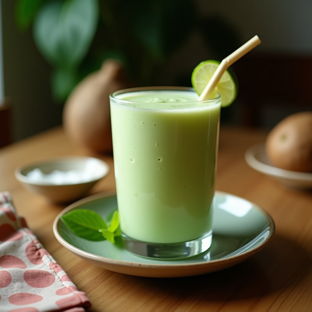Smoothie Verde Tropical con Leche de Coco: Receta Detox y Refrescante en 10 Minutos