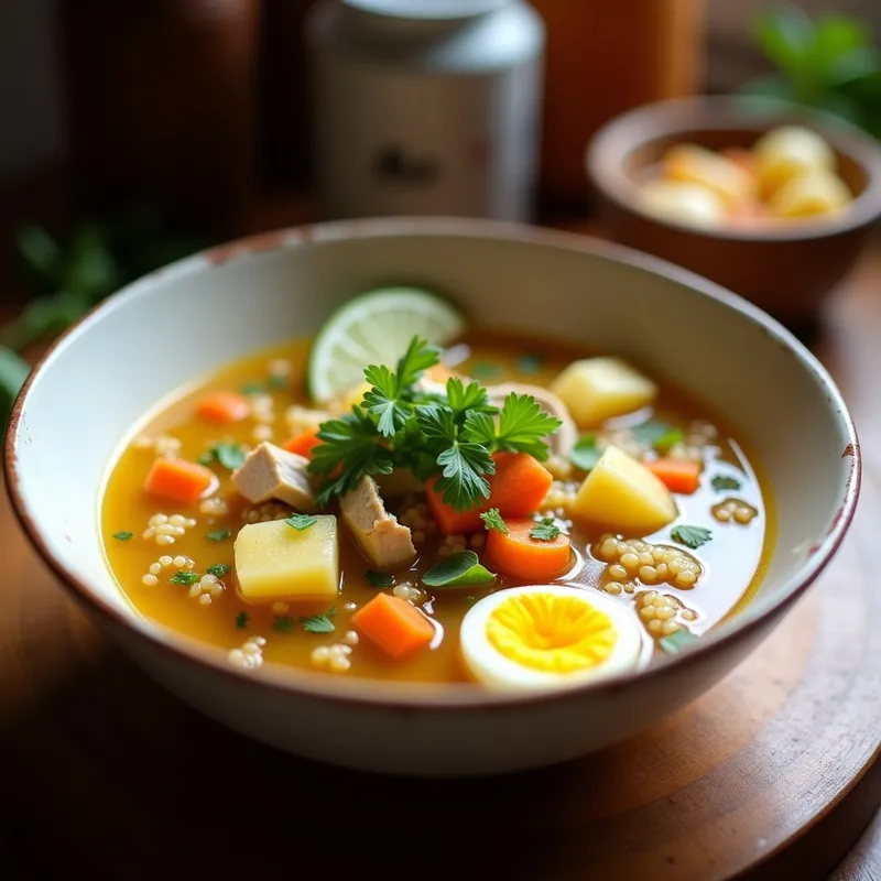 Aguadito Ayacuchano con Pollo y Quinua: Receta Auténtica Peruana en 30 Minutos