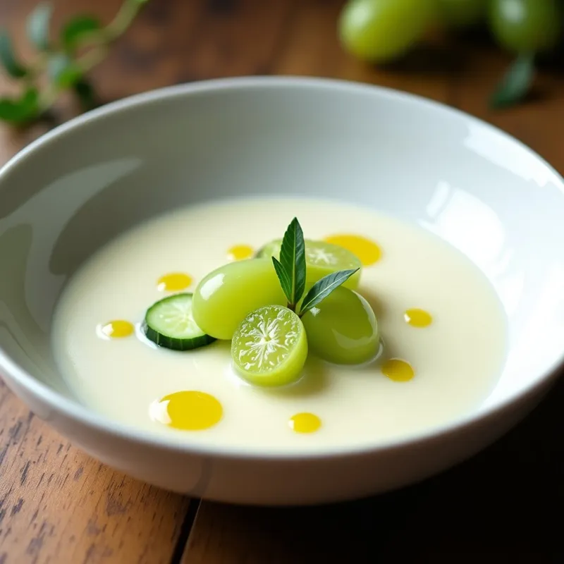 Sopa Ajoblanco Fría: Receta Gourmet de Joan Roca en 15 Minutos
