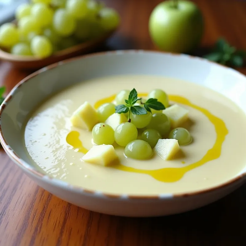Sopa de Ajo Blanco con Garnacha: Receta Vegana Tradicional y Refrescante