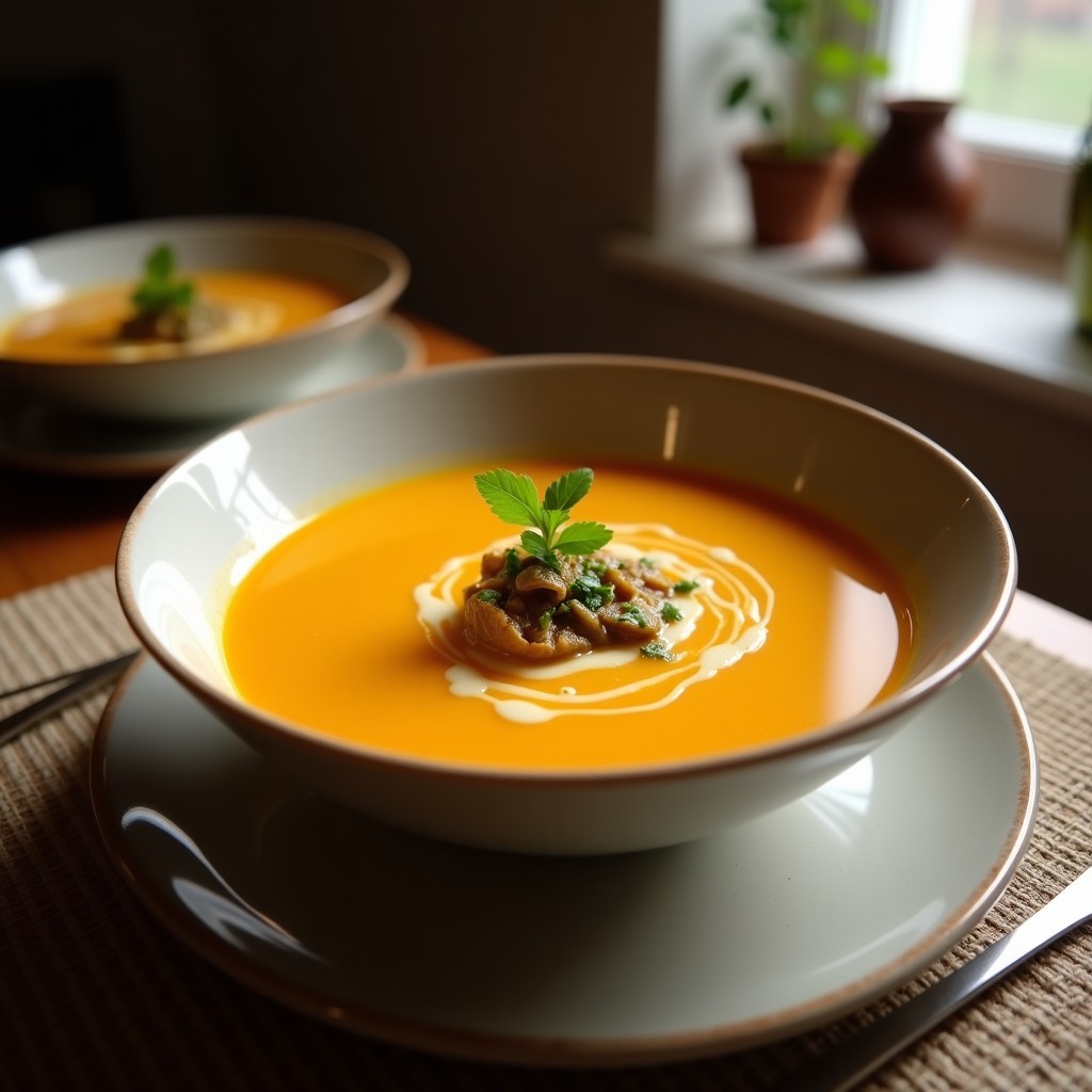 Sopa de Calabaza y Jengibre en Vaso: Receta en Olla Exprés para Llevar en 12 Minutos