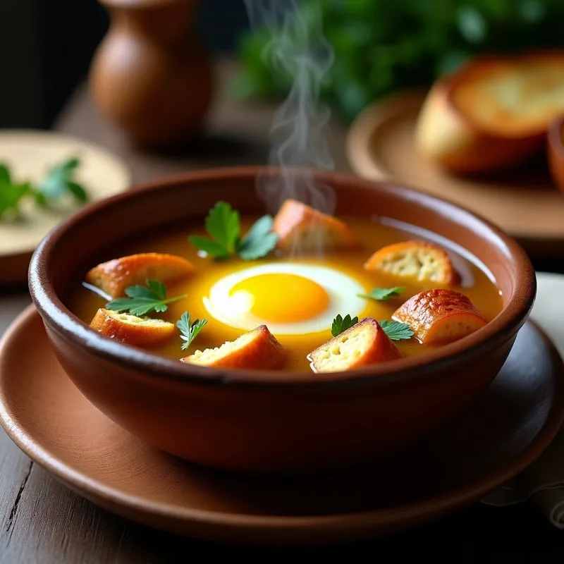 Sopa Castellana con Huevo Poché: Receta Tradicional y Reconfortante en 20 Minutos