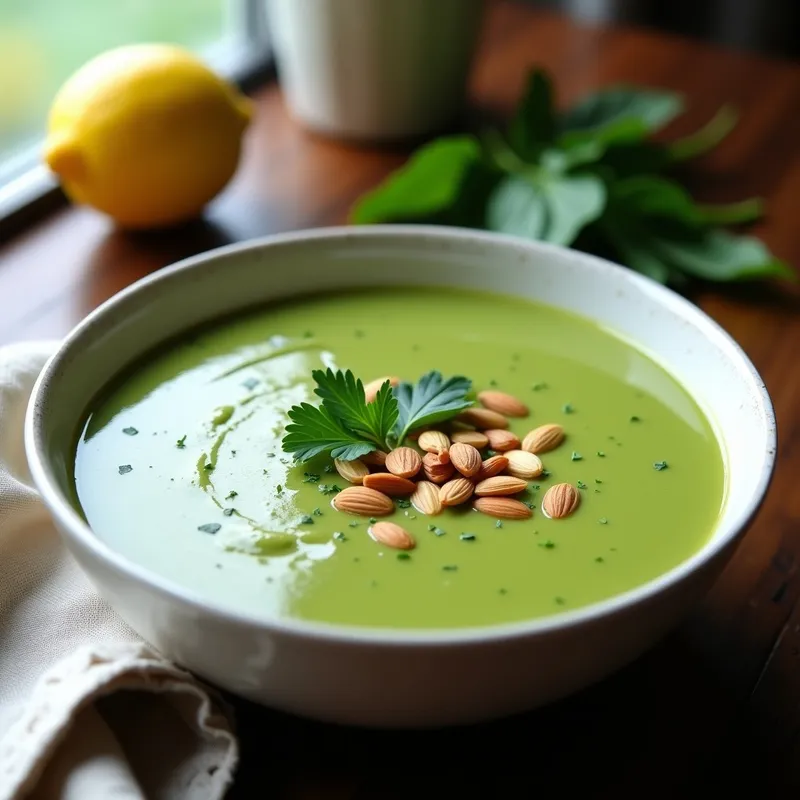 Sopa Crema de Espinacas y Alcachofas: Receta Vegana en 25 Minutos con Toque Aromático